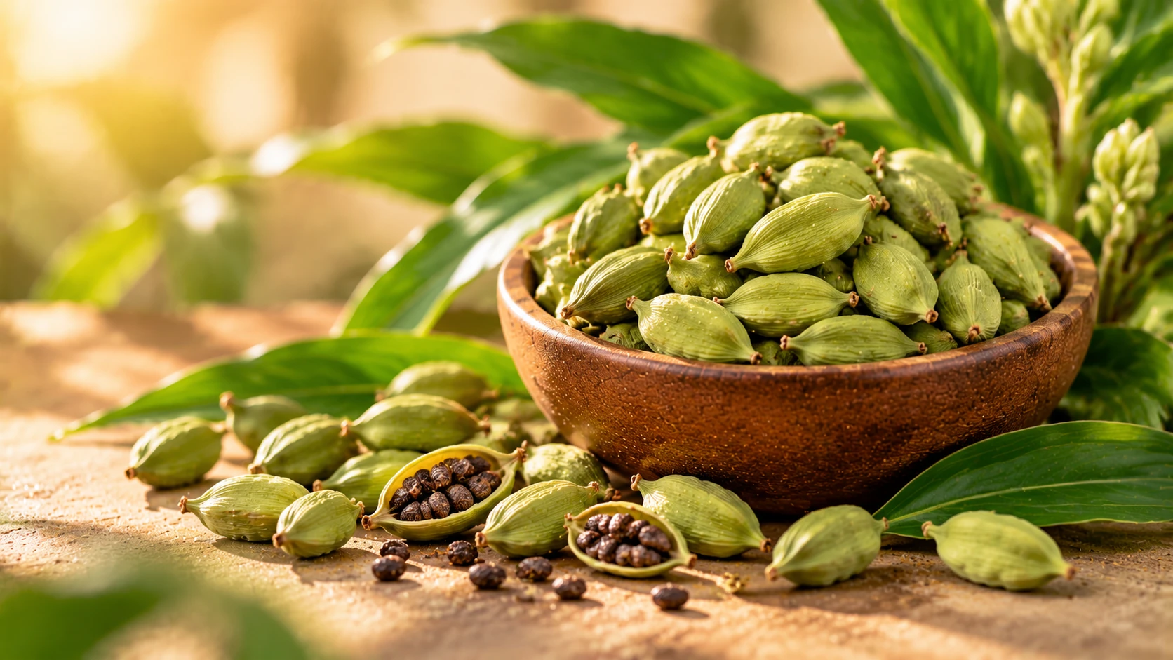 Decorative cardamom crop illustration